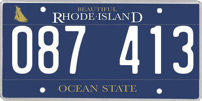 RI license plate 087413