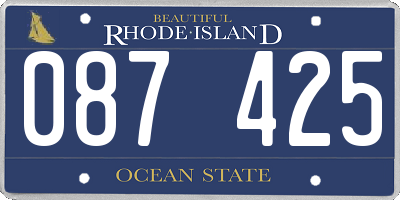 RI license plate 087425