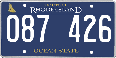 RI license plate 087426