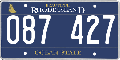 RI license plate 087427