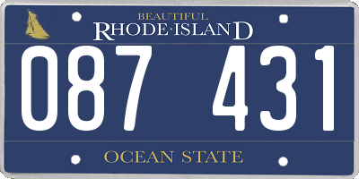 RI license plate 087431