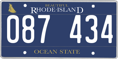 RI license plate 087434