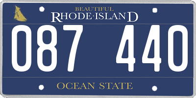 RI license plate 087440