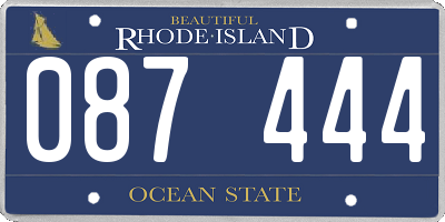 RI license plate 087444