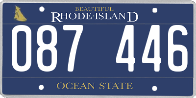 RI license plate 087446