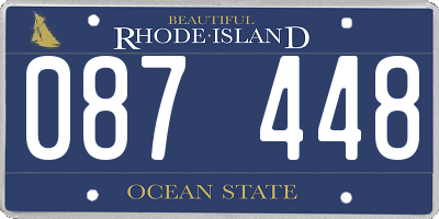 RI license plate 087448