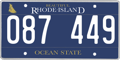RI license plate 087449
