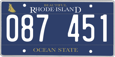 RI license plate 087451