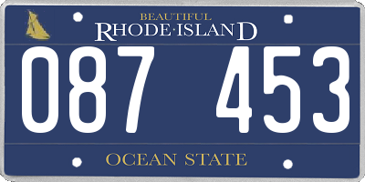 RI license plate 087453