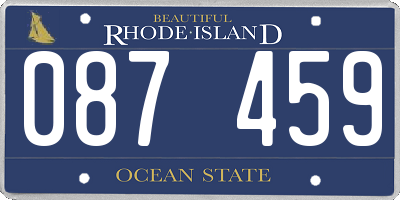 RI license plate 087459