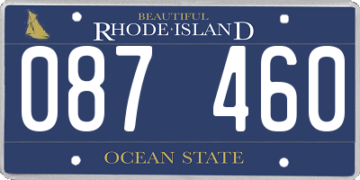 RI license plate 087460