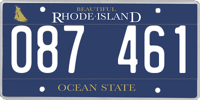 RI license plate 087461