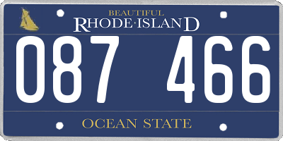 RI license plate 087466