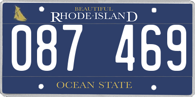 RI license plate 087469