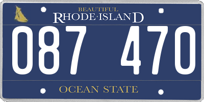 RI license plate 087470