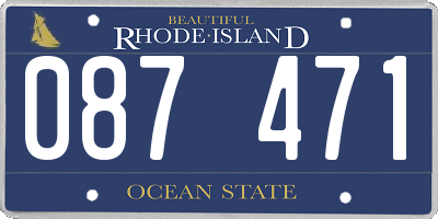 RI license plate 087471