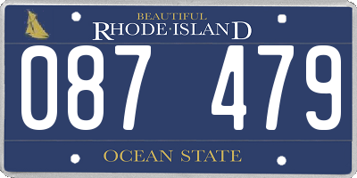 RI license plate 087479