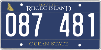 RI license plate 087481