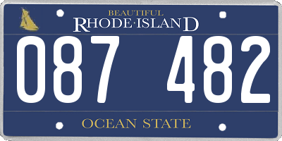 RI license plate 087482
