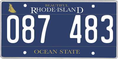 RI license plate 087483