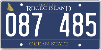 RI license plate 087485