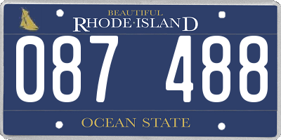 RI license plate 087488