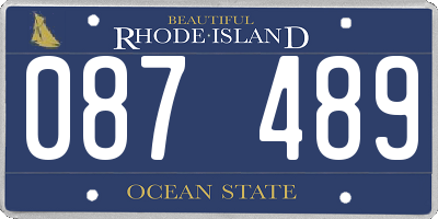 RI license plate 087489
