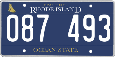 RI license plate 087493