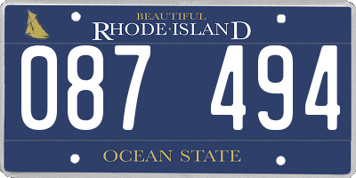 RI license plate 087494
