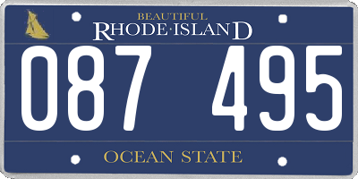 RI license plate 087495