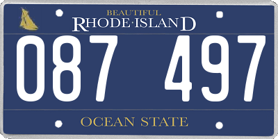 RI license plate 087497