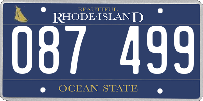 RI license plate 087499