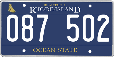 RI license plate 087502