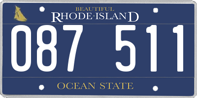 RI license plate 087511