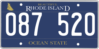 RI license plate 087520