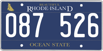 RI license plate 087526