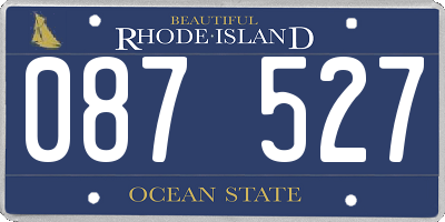 RI license plate 087527