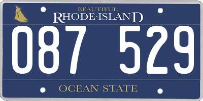 RI license plate 087529