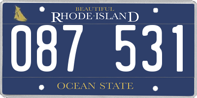 RI license plate 087531