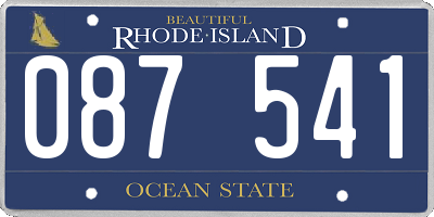 RI license plate 087541
