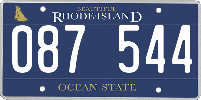 RI license plate 087544