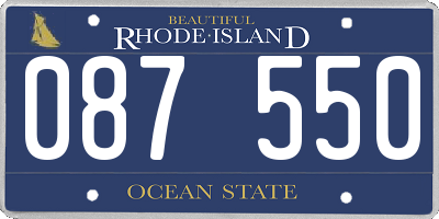 RI license plate 087550