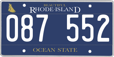 RI license plate 087552