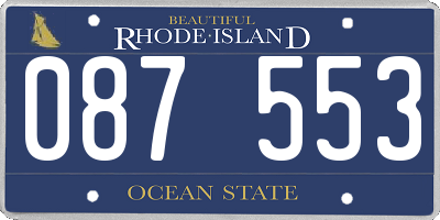 RI license plate 087553