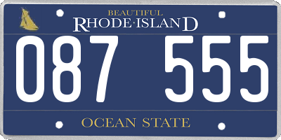 RI license plate 087555