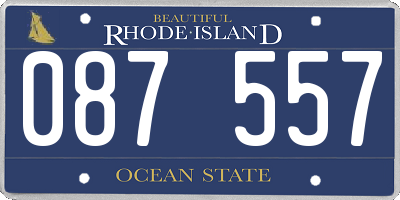 RI license plate 087557