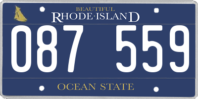 RI license plate 087559