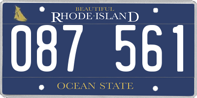 RI license plate 087561