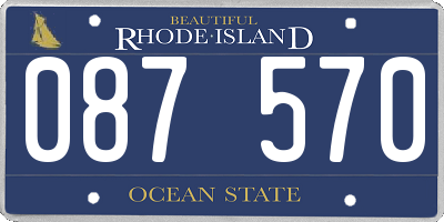 RI license plate 087570