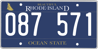 RI license plate 087571